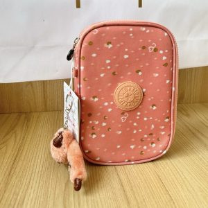 Estojo 100pens rosa corações