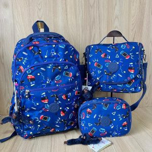Kit Escolar 3 Peças – Mochila + Lancheira + Estojo