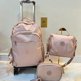 Kit Escolar 3 Peças – Mochila de Rodinhas 360º + Estojo + Lancheira Térmica Infantil