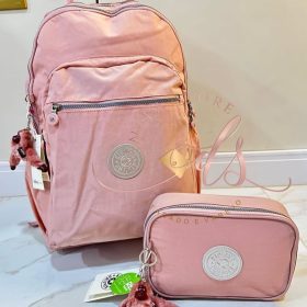Kit Escolar Rosa: Mochila e Estojo