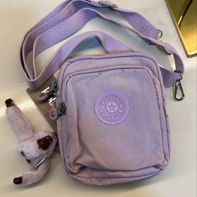 Bolsa transversal pequena lilás com alça ajustável (Pochete/shoulder bag compacta.)