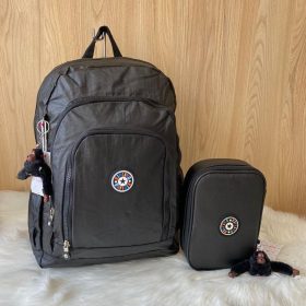 Kit 2 Peças para Escola Mochila Confortável e Estojo 100 Pens